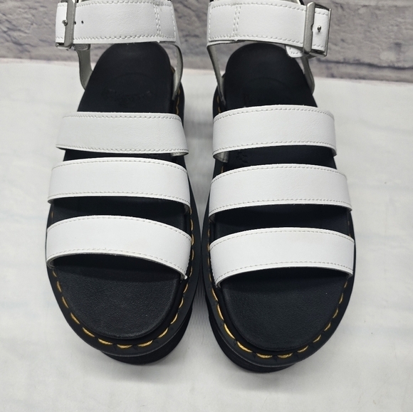 Dr Martens Blaire Quad Women's Size Sandals White Hydro Leather